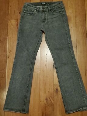 WHITE HOUSE BLACK MARKET Grey Jeans Jeweled Studs